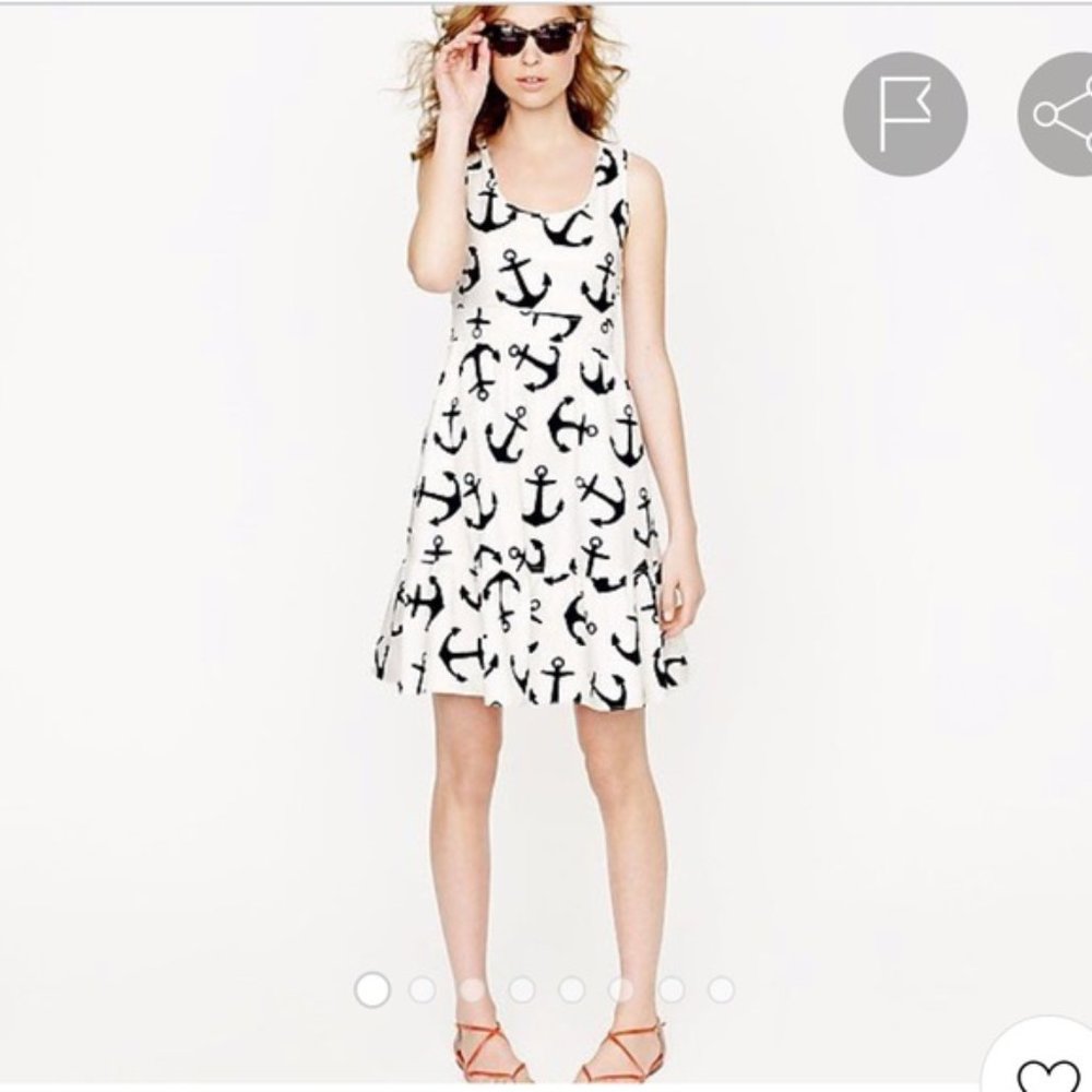 J Crew Dizzy Anchors Dress